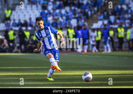 Oeiras, Portugal. Mai 2024. Stephen Eustaquio vom FC Porto im Finale des portugiesischen Pokals zwischen dem FC Porto und Sporting CP im Estadio Nacional do Jamor. (Endresultat: FC Porto 2 - 1 Sporting CP) Credit: SOPA Images Limited/Alamy Live News Stockfoto