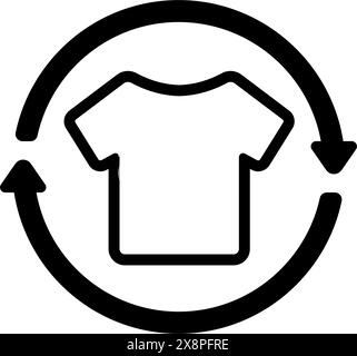 Illustration von Vektorsymbolen zum Thema Ökologie (Wiederverwendung von Kleidung) Stock Vektor