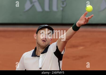 Nicolas Jarry aus Chile am 1. Tag der French Open 2024, Roland-Garros 2024, Grand Slam-Tennisturnier am 26. Mai 2024 im Roland-Garros-Stadion in Paris, Frankreich - Foto Jean Catuffe / DPPI Stockfoto