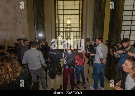 Mailand, Italien. Mai 2024. Udienza del Processo ad Alessandro Impagnatiello per l'omicidio di Giulia Tramontano - Cronaca - Milano, Italia - Lunedì, 27 Maggio 2024 (Foto Stefano Porta/LaPresse) Anhörung zum Prozess gegen Alessandro Impagnatiello wegen Mordes an Giulia Tramontano - Montag, 27. Mai 2024 (Foto Stefano Porta/LaPresse) Credit: LaPresse/Alamy Live News Stockfoto