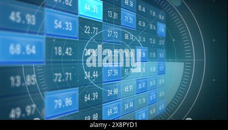 Bild von Statistiken und der Verarbeitung von Finanzdaten Stockfoto