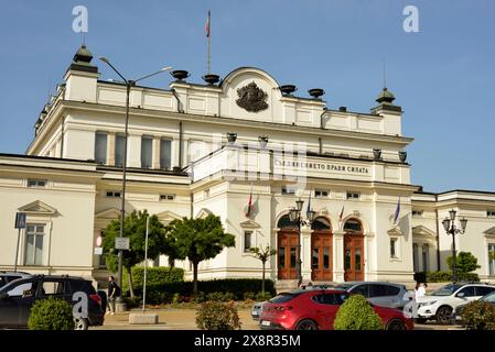 Sofia Bulgarien Nationalversammlung Parlamentsgebäude Außenansicht von der Straße in Sofia Bulgarien, Osteuropa, Balkan, EU Stockfoto