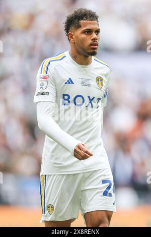 Leeds United Stürmer Georginio Rutter (24) beim Leeds United FC gegen Southampton FC Sky Bet EFL Championship Play-Off Finale im Wembley Stadium, London, England, Vereinigtes Königreich am 26. Mai 2024 Stockfoto