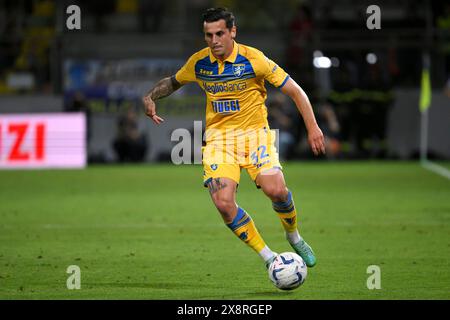 Emanuele Valeri von Frosinone Calcio in Aktion während des Fußballspiels der Serie A zwischen Frosinone Calcio und Udinese Calcio im Benito Stirpe Stadion in Frosinone (Italien), 26. Mai 2024. Stockfoto