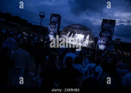 Barcelona, Spanien. 2024.05.19. Mushkaa-Sänger tritt am 19. Mai 2024 auf der Bühne beim Festival Embassa't in Barcelona auf. Stockfoto