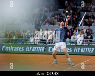 Paris, Frankreich. Mai 2024. Roland Garros, 26. Mai 2024: Andy Murray (GBR) bei den French Open 2024. Alamy Live News/Corleve Credit: Corleve/Alamy Live News Stockfoto