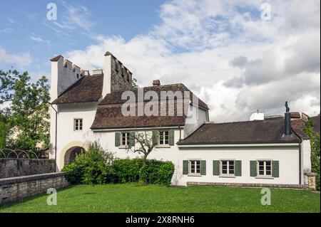 Zwingen, Zwingen BL, Laufental, Wasserschloss, Schloss, Baselland, Baselbiet, Wahrzeichen, Wasserschloss Zwingen Stockfoto