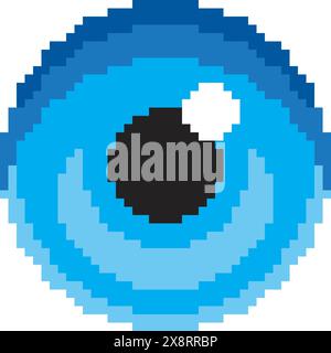 Pixel Art Eye Iris. Vektorabbildung Stock Vektor