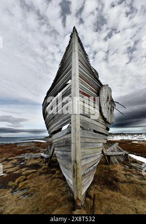 Norwegen, Vardo, Holzdenkmal Stockfoto