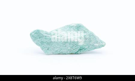 Green Fuchsite, auch Chrommika genannt, ist eine chromreiche Varietät des Minerals Muskovit, das zur Glimmergruppe der Phyllosilikatminerale gehört Stockfoto