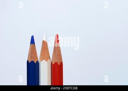 Buntstifte in den Nationalfarben Frankreichs, Nationalfarben Stockfoto