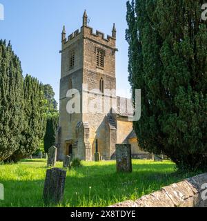 Stanway Village Chucrh, Gloucestershire Cotswolds Stockfoto