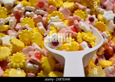 Süßwaren Blumen Fruchtgummi Stockfoto