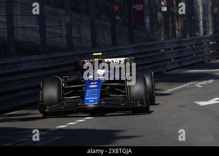 Logan Sargeant von Williams Racing auf der Rennstrecke während des F1 Grand Prix von Monaco am 26. Mai 2024 in Monte-Carlo, Monaco. Stockfoto