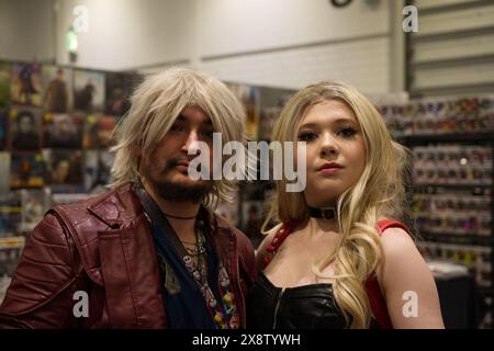 Ein paar Cosplay auf der Comic Con London Stockfoto