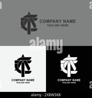 ATC Letter Logo kreatives Design mit Vektorgrafik, einfaches und modernes ATC Logo Stock Vektor