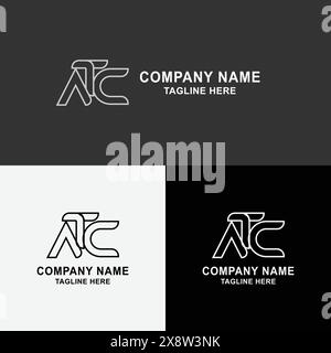 ATC Letter Logo kreatives Design mit Vektorgrafik, einfaches und modernes ATC Logo Stock Vektor