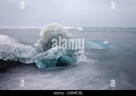 Breiðamerkursandur, Diamond Beach, Island Stockfoto