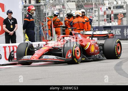 Monaco, Monaco. Mai 2024. Charles Leclec macht beim Grand prix 2024 der Formel 1 von Monaco die Pole Position (Foto: © Philippe Lombard/Pacific Press via ZUMA Press Wire) NUR FÜR REDAKTIONELLE ZWECKE! Nicht für kommerzielle ZWECKE! Stockfoto