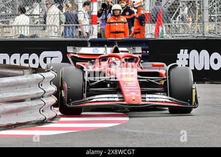 Monaco, Monaco. Mai 2024. Charles Leclec macht beim Grand prix 2024 der Formel 1 von Monaco die Pole Position (Foto: © Philippe Lombard/Pacific Press via ZUMA Press Wire) NUR FÜR REDAKTIONELLE ZWECKE! Nicht für kommerzielle ZWECKE! Stockfoto