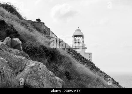 Foto des Leuchtturms von Foreland am Foreland Point an der nördlichen Devon Küste Stockfoto