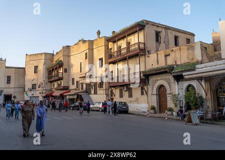 Außenansicht der Medina Fès, 20. April 2024, Fès, Marokko Stockfoto