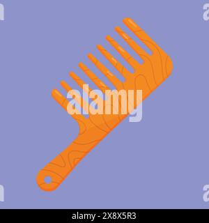 Symbol für den Vektor des Haarkammes. Holzhaarkamm Illustration. Hölzerner Haarkamm Friseur Vektor-Symbol Stock Vektor