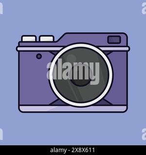 Vektor des Kamerasymbols. Vektor des alten Kamerasymbols. Symbol für Abbildung der Fotokamera. Fotokamera Stock Vektor