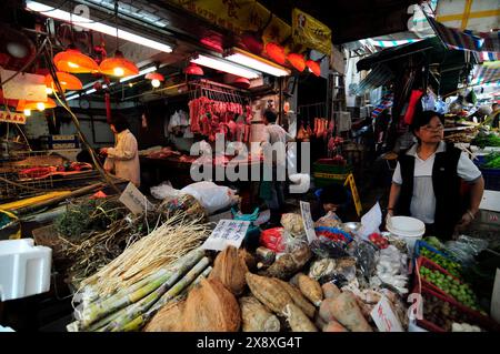 Die lebhaften Märkte in Hongkong. Stockfoto