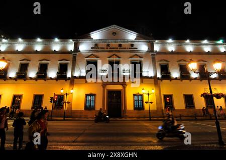 Die Fassade des Heiligen Hauses der Barmherzigkeit ( Stadtmuseum ) in Macau. Stockfoto