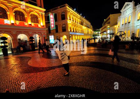 Die Fassade des Heiligen Hauses der Barmherzigkeit ( Stadtmuseum ) in Macau. Stockfoto