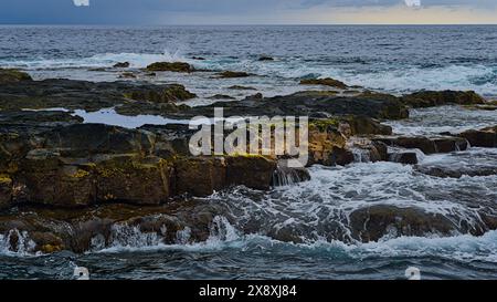 Zwei-Stufen-Strand auf Big Island, Hawaii. Stockfoto