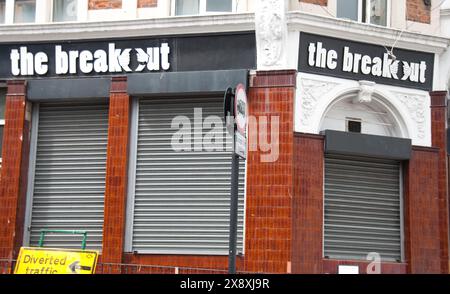 The Breakout Cafe (gegenüber Pentonville Prison), Caledonian Road, Islington, London, Großbritannien Stockfoto