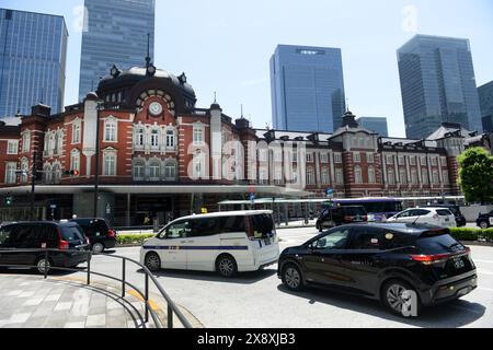 Tokios Hauptbahnhof - das alte Marunouchi-Gebäude. Tokio, Japan. Stockfoto