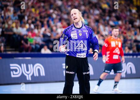 Hamburg, Deutschland. Mai 2024. Handball: EHF European League, Rhein-Neckar Löwen - Füchse Berlin, Finale vier, Halbfinale, Barclays Arena. Löwens Michael Appelgren ist enttäuscht. Quelle: Noah Wedel/dpa/Alamy Live News Stockfoto