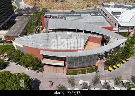 Eine allgemeine Gesamtansicht des Golden Eagle Gebäudes auf dem Campus von Cal State LA, Montag, 27. Mai 2024, in Los Angeles. Stockfoto