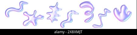 Holographische y2k-Form. Stockfoto