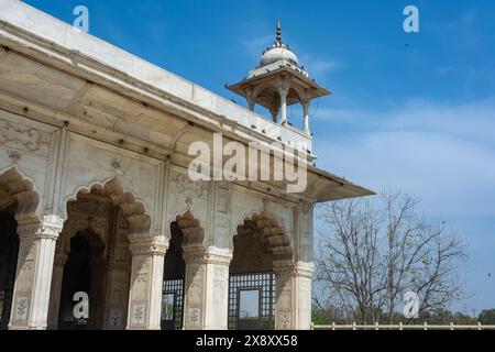 Diwan-i-Khas, Red Fort, Old Delhi, Indien. UNESCO-Weltkulturerbe Stockfoto