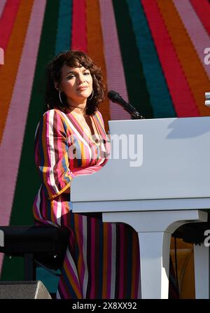 Napa, USA. Mai 2024. Norah Jones tritt während des BottleRock 2024 auf der Napa Valley Expo am 26. Mai 2024 in Napa, Kalifornien, auf. Foto: C Flanigan/imageSPACE/SIPA USA Credit: SIPA USA/Alamy Live News Stockfoto