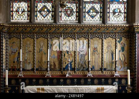 The Reredos, All Hallows Church, Wellingborough, Northamptonshire, England, UK Stockfoto