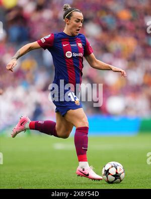 Barcelona, Spanien. Mai 2024. Luzi Bronze vom FC Barcelona spielte am 25. Mai 2024 im San Mames Stadion in Bilbao, Spanien, während des UEFA Women's Champions League Finalspiels zwischen dem FC Barcelona und Olympique Lyonnais. (Foto: Bagu Blanco/PRESSINPHOTO) Credit: PRESSINPHOTO SPORTS AGENCY/Alamy Live News Stockfoto