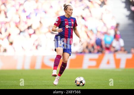 Barcelona, Spanien. Mai 2024. Luzi Bronze vom FC Barcelona spielte am 25. Mai 2024 im San Mames Stadion in Bilbao, Spanien, während des UEFA Women's Champions League Finalspiels zwischen dem FC Barcelona und Olympique Lyonnais. (Foto: Bagu Blanco/PRESSINPHOTO) Credit: PRESSINPHOTO SPORTS AGENCY/Alamy Live News Stockfoto