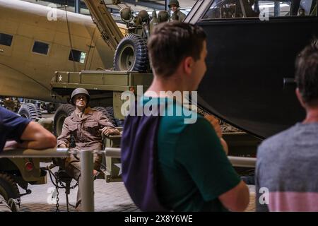 © Arnaud BEINAT/Maxppp. 26.05.2024, Overloon, Hollande. Soldat americain Exposé dans le musée d'Overloon. amerikanischer Soldat im Museum Overloon. Quelle: MAXPPP/Alamy Live News Stockfoto