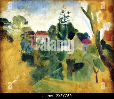 KUNST - Gemälde von Robert Delaunay (Französisch, 1885-1941) - Paysage Inachevé Stockfoto