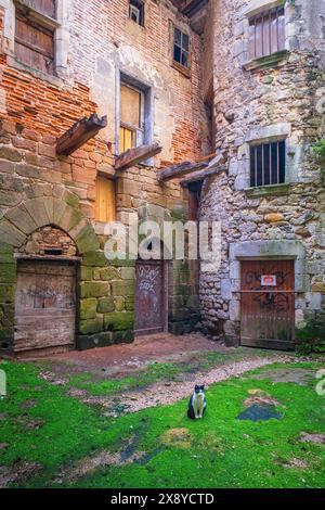 Frankreich, Lot, Figeac auf der Via Podiensis, einer der Pilgerrouten nach Santiago de Compostela oder GR 65 (UNESCO-Weltkulturerbe), der historischen Medi Stockfoto