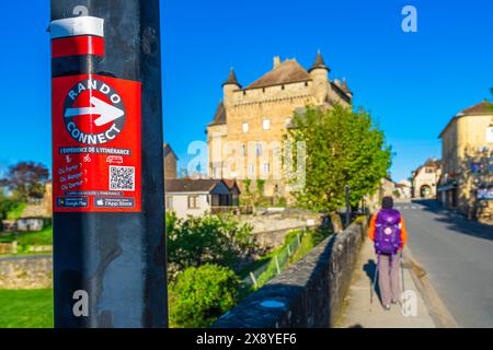 Frankreich, Lot, Lacapelle-Marival, Etappe auf dem Rocamadour-Weg (GR 6), Variante des Weges Le Puy (oder Via Podiensis) Richtung Santiago de Compostela, 15 Stockfoto