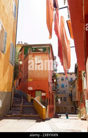 Frankreich, Alpes-Maritimes, Nizza, von der UNESCO zum Weltkulturerbe erklärt, Altstadt, Rue de la Providence Straße Stockfoto