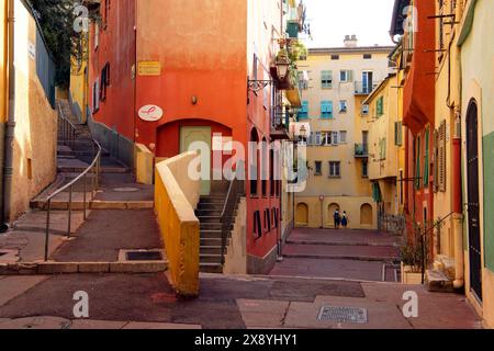 Frankreich, Alpes-Maritimes, Nizza, von der UNESCO zum Weltkulturerbe erklärt, Altstadt, Rue de la Providence Straße Stockfoto