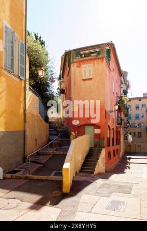 Frankreich, Alpes-Maritimes, Nizza, von der UNESCO zum Weltkulturerbe erklärt, Altstadt, Rue de la Providence Straße Stockfoto