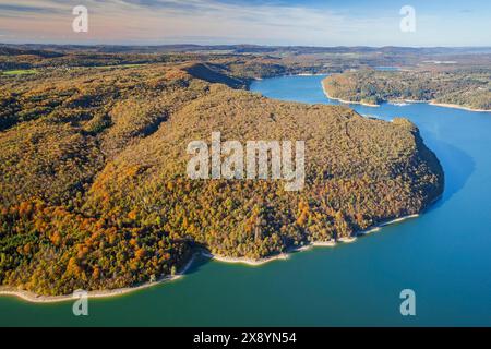 Frankreich, Jura, See Vouglans (Luftaufnahme) Stockfoto